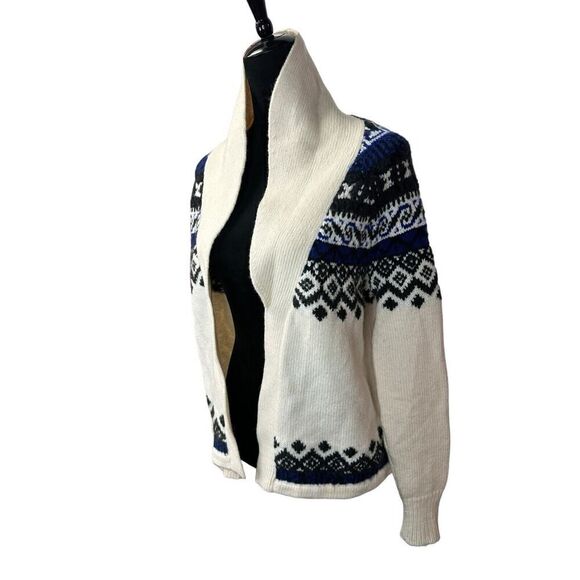 Vineyard Vines Shawl Collar Open-Front Fair Isle Sweater Cashmere XS - Picture 7 of 14